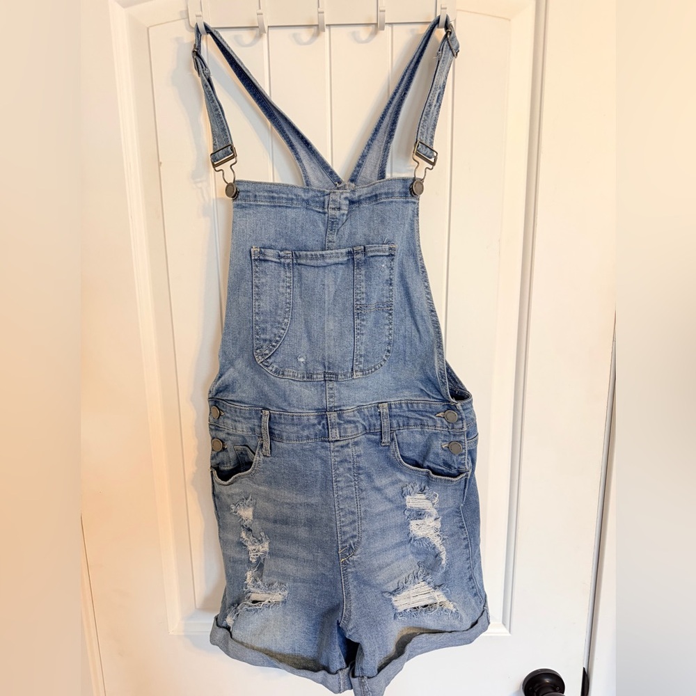 Black Label Light Blue Denim Overalls